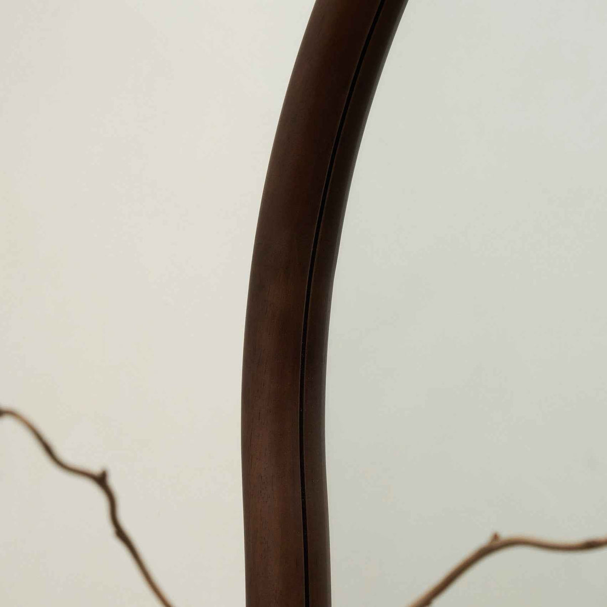 Aaliyah - Miroir irrégulier en bois foncé pleine longueur 180cm x 80cm