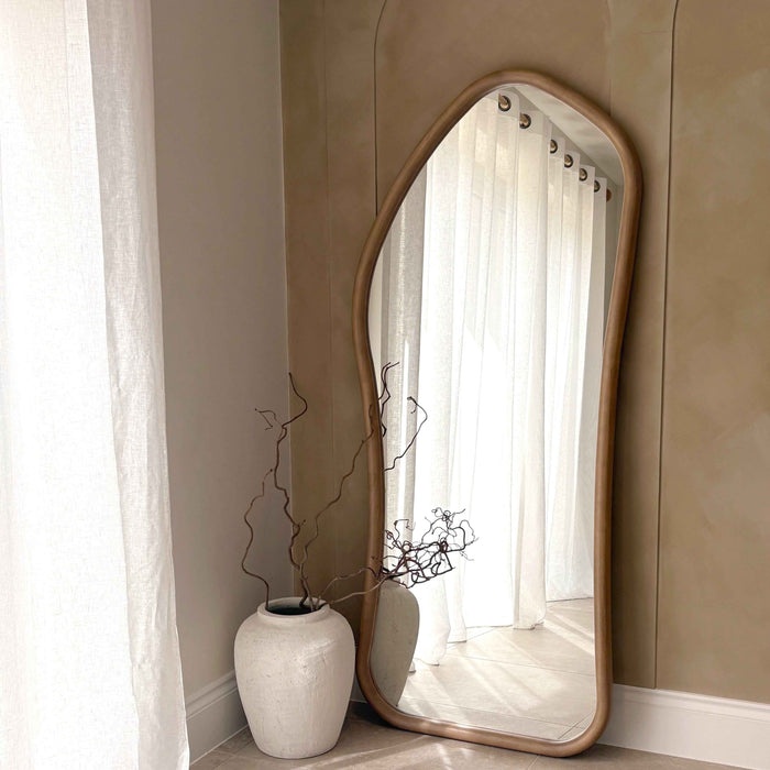 Aaliyah - Miroir irrégulier en bois chaud pleine longueur 180cm x 80cm
