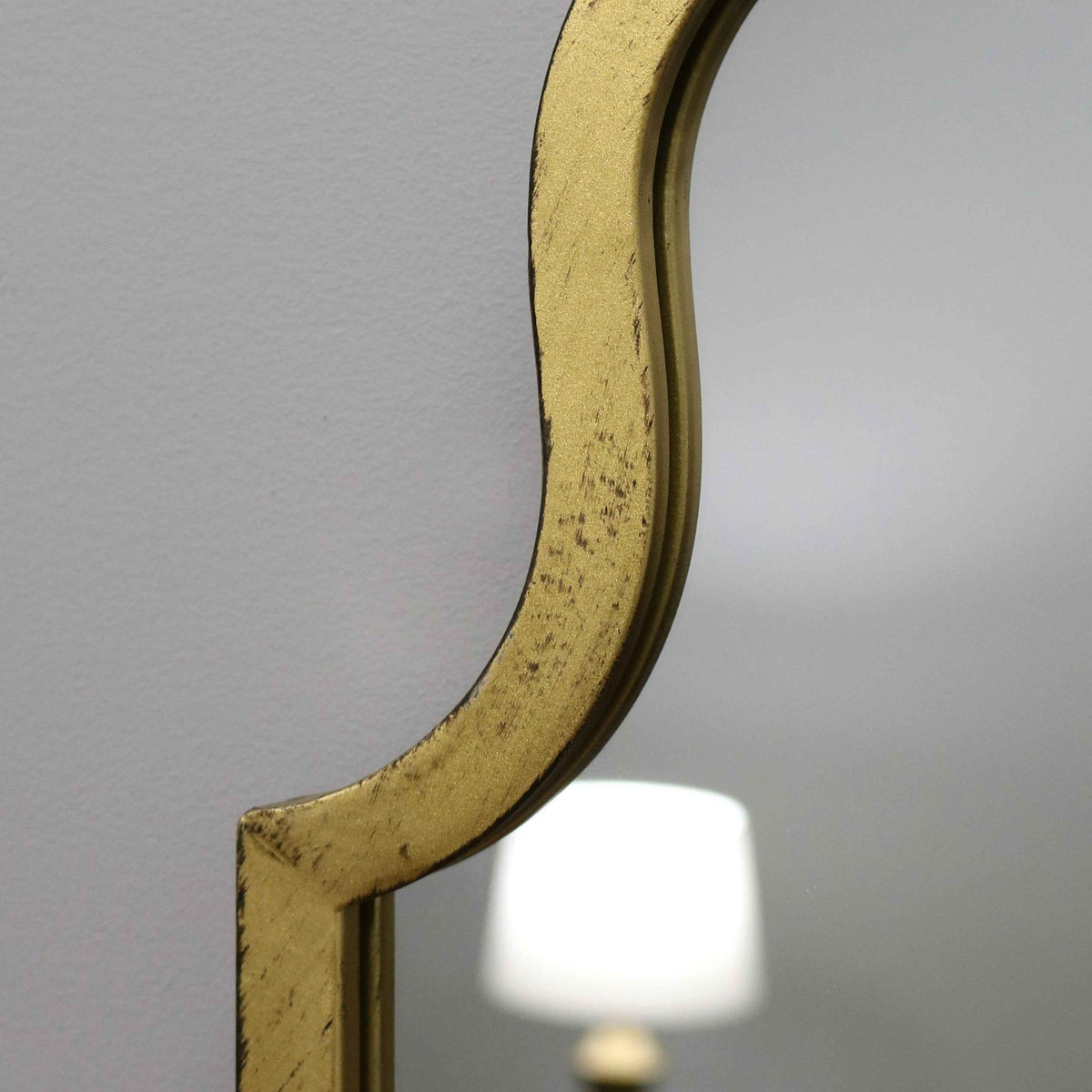 Algiers - Grand miroir métallique doré arche pleine longueur 150cm x 60cm