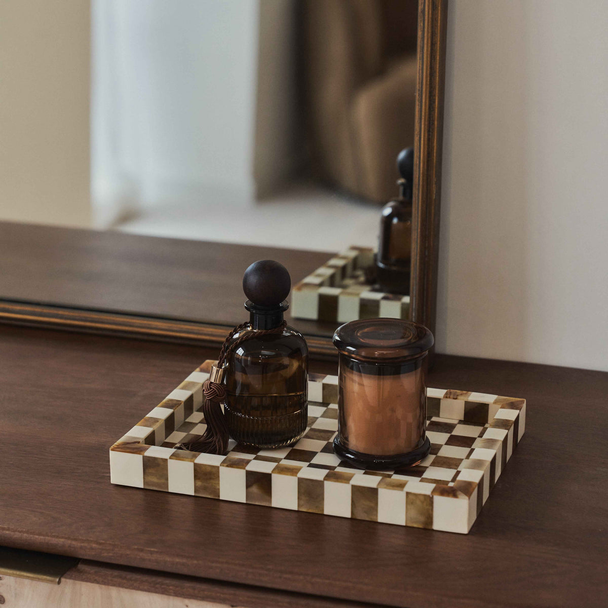 Amelia - Miroir de Cheminée Arqué en Métal Doré 100cm x 87cm