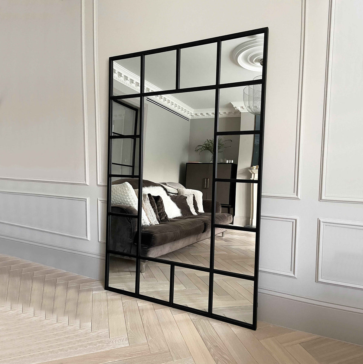 Camden - Miroir industriel noir pleine longueur 179 cm x 119 cm