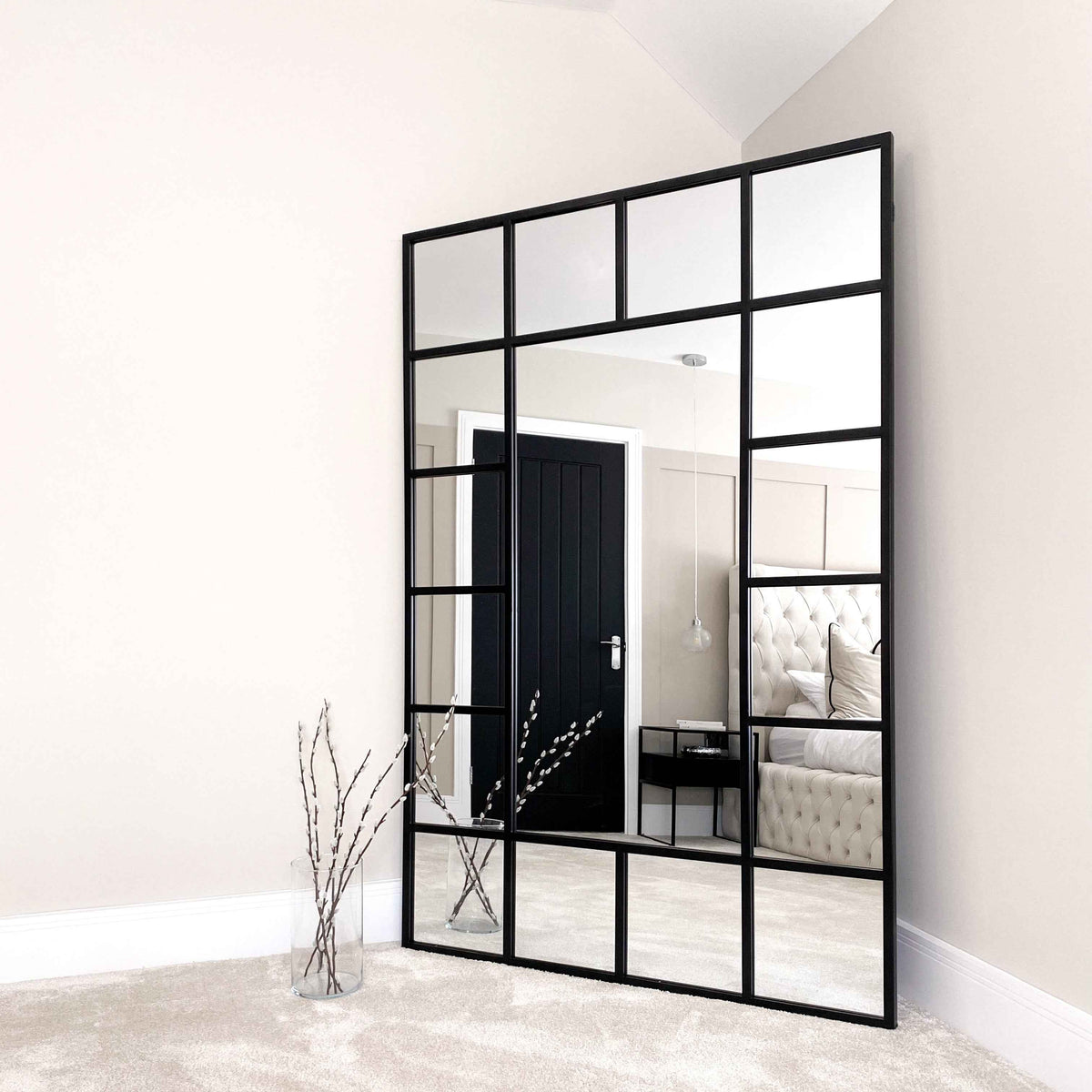 Camden - Miroir industriel noir pleine longueur 179 cm x 119 cm