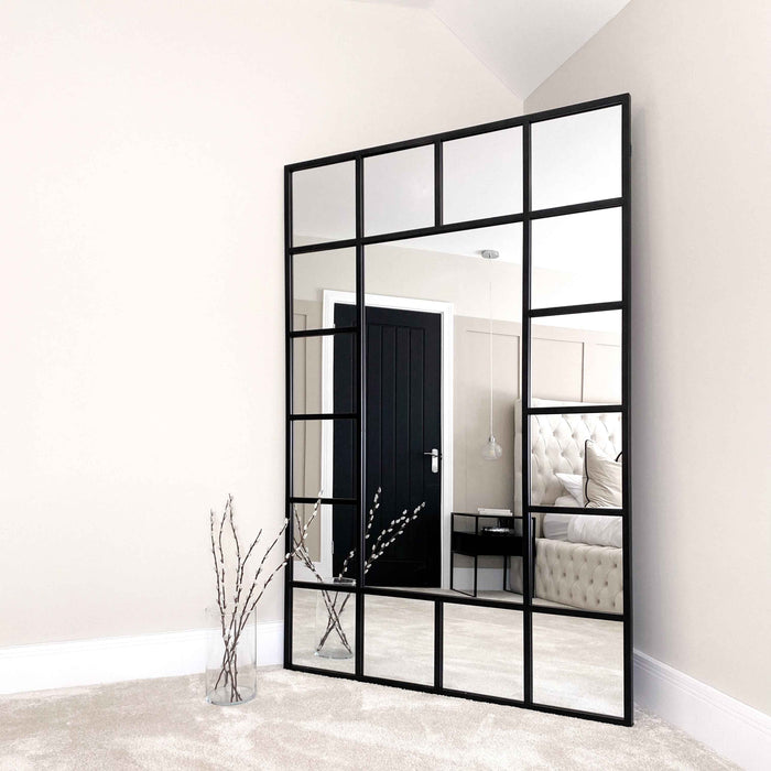 Camden - Miroir industriel noir pleine longueur 179 cm x 119 cm