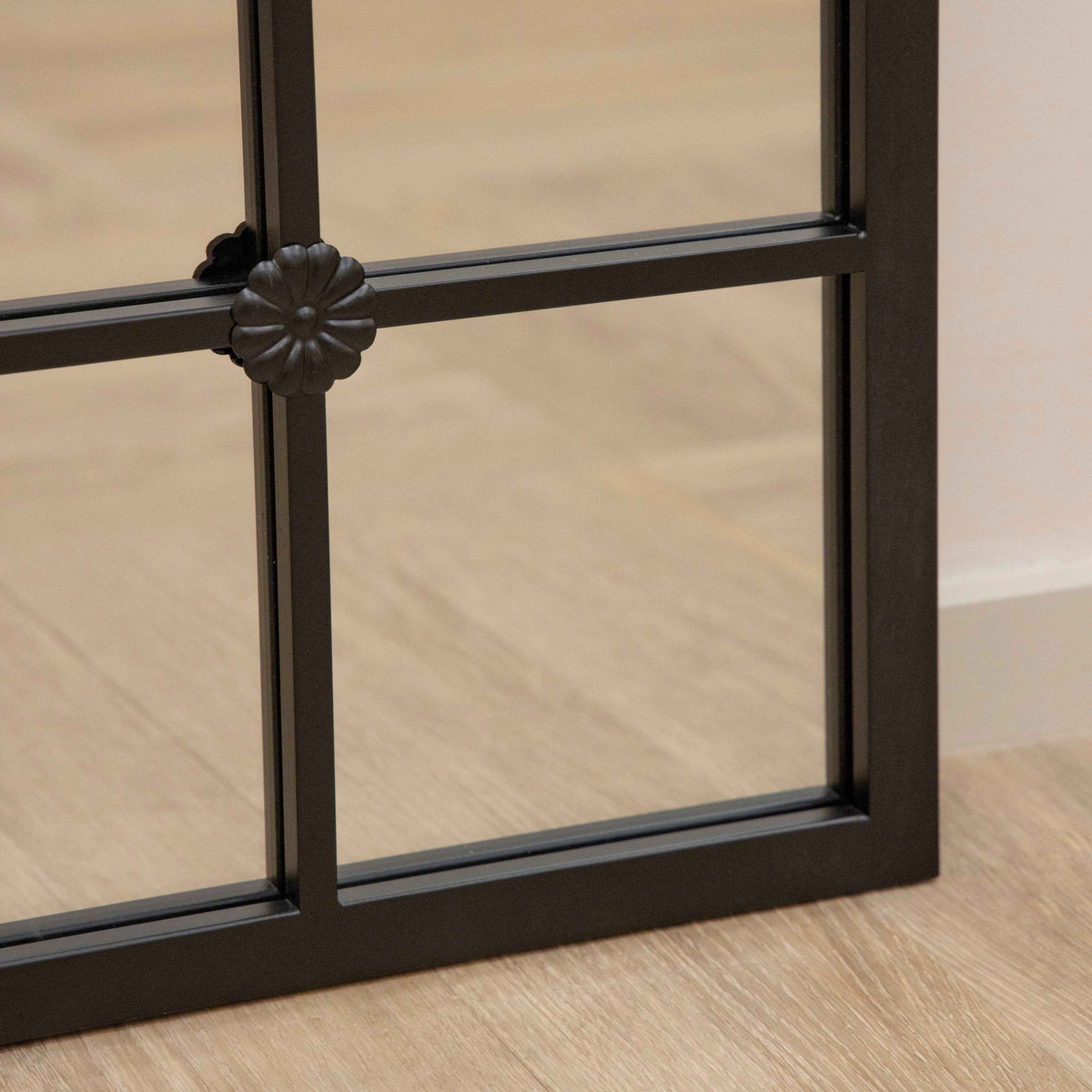 Citadella - Miroir Métallique Industriel Noir Pleine Longueur 170cm x 80cm