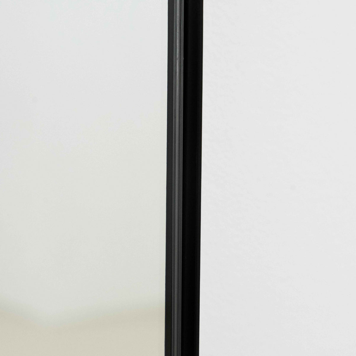 Theo - Miroir Métallique Noir Arqué Grand Pleine Longueur 160cm x 50cm