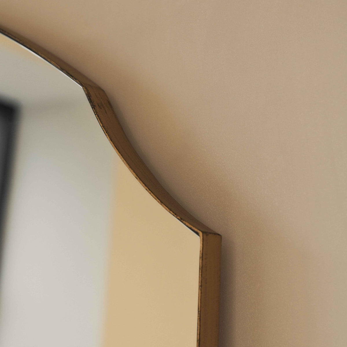 Isla - Miroir Métallique Arqué Extra Large Doré Pleine Longueur 190cm x 120cm