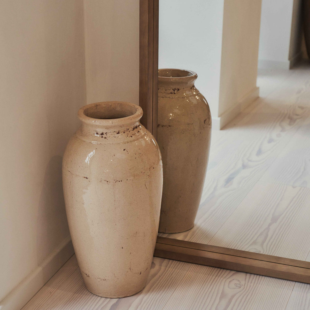 Lilia - Miroir en bois chaud plein pied arche 170cm x 80cm