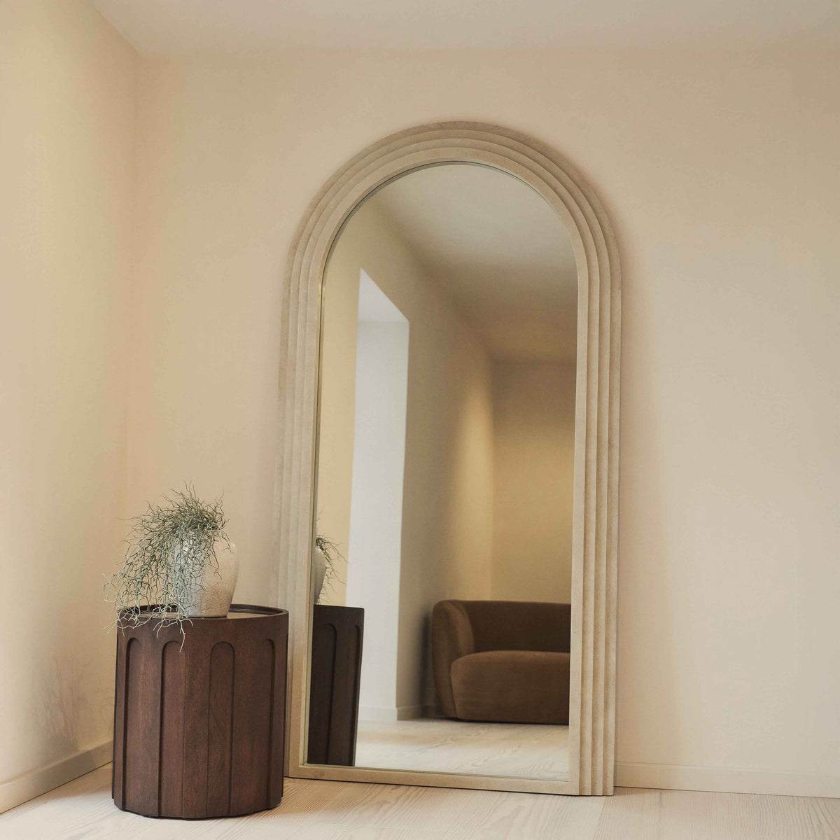 Luciana - Miroir en béton cintré pleine longueur 200cm x 100cm