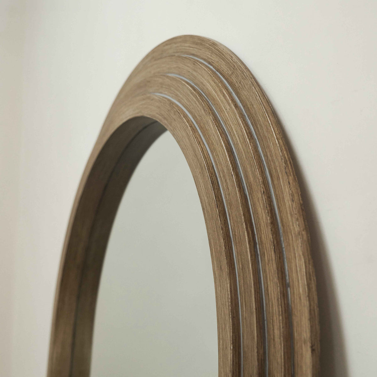 Luciana - Miroir en bois lavé plein pied arqué 180 cm x 80 cm