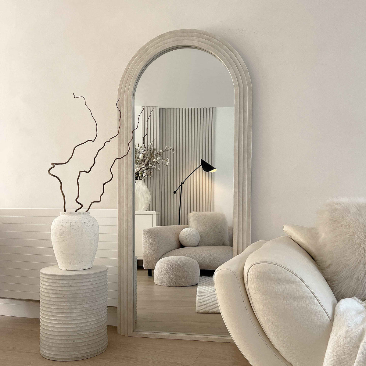 Luciana - Miroir en béton arche pleine longueur 180cm x 80cm
