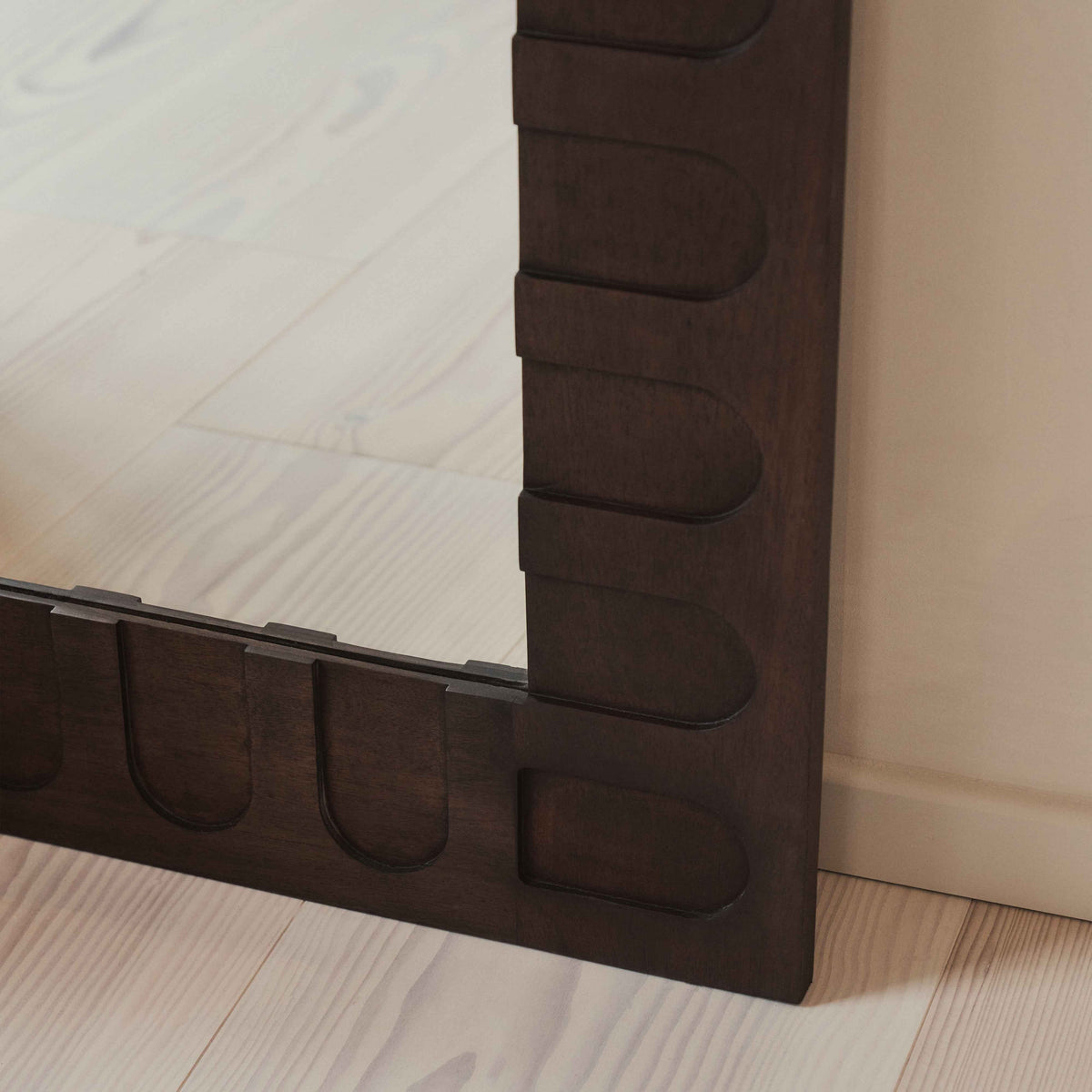 Valor - Miroir Premium Extra Large en Bois Foncé 200cm x 120cm