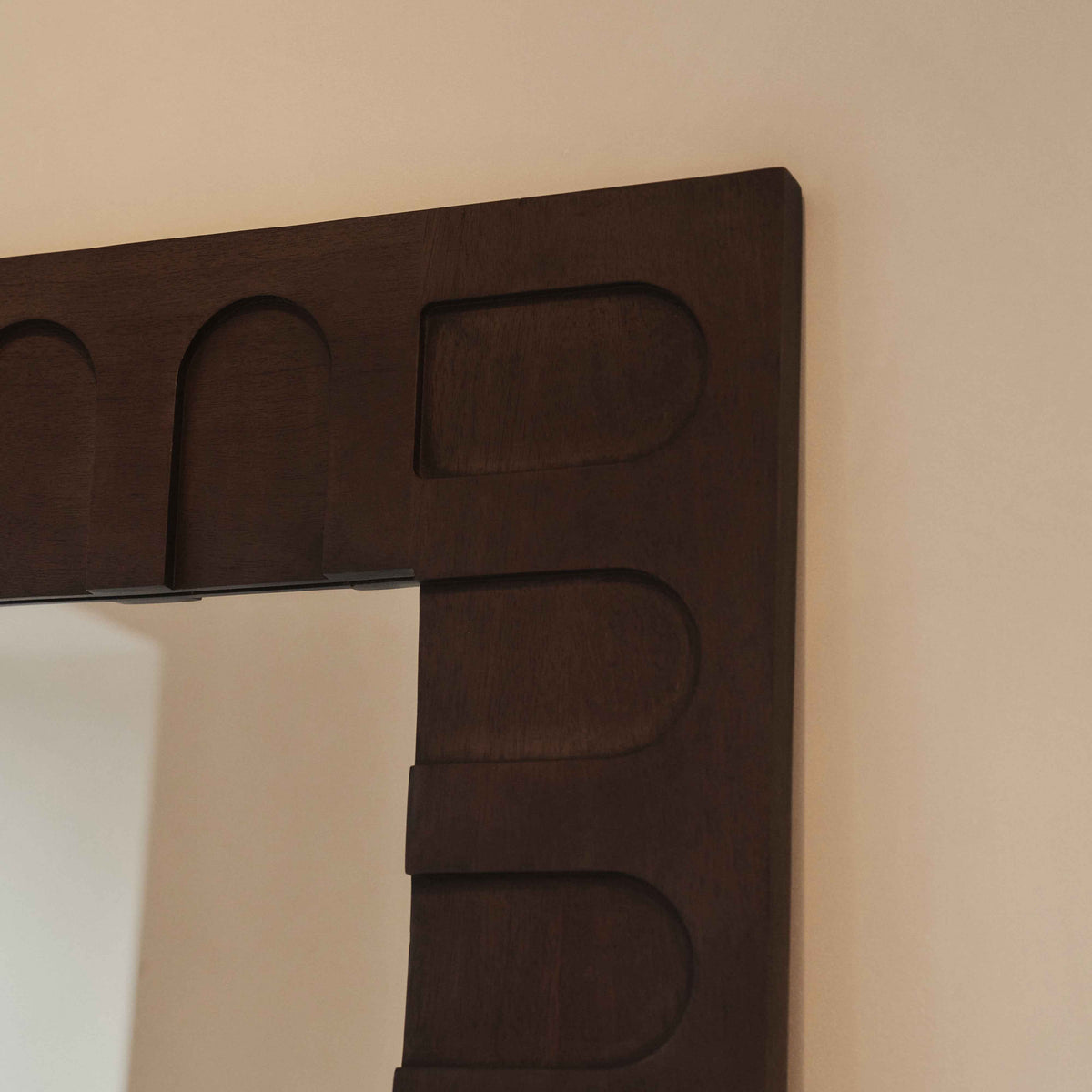 Valor - Miroir Premium Extra Large en Bois Foncé 200cm x 120cm