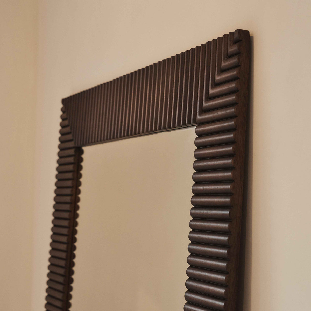 Sloane - Miroir Rectangulaire Premium Extra Large en Bois Foncé 190cm x 100cm