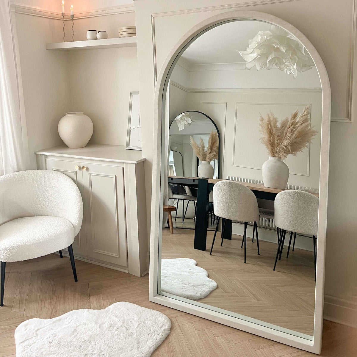 Tamara - Miroir en béton arche extra large pleine longueur 190cm x 110cm