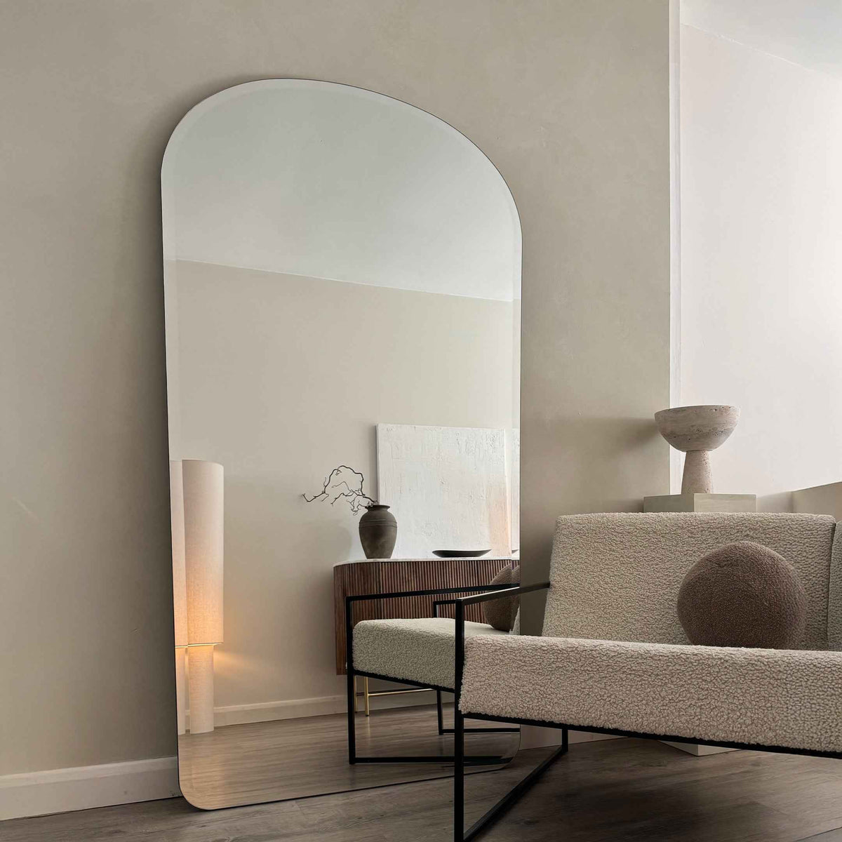 Vienna - Miroir biseauté sans cadre extra grand pleine longueur 180cm x 95cm