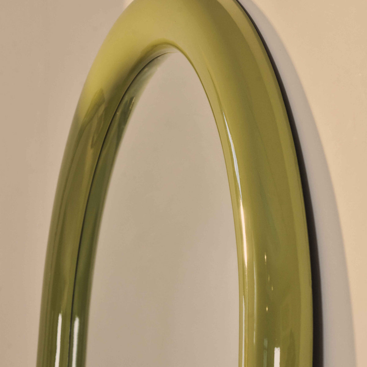 Obsidienne - Miroir Extra Large Arqué Olive Brillant Pleine Longueur 200cm x 120cm