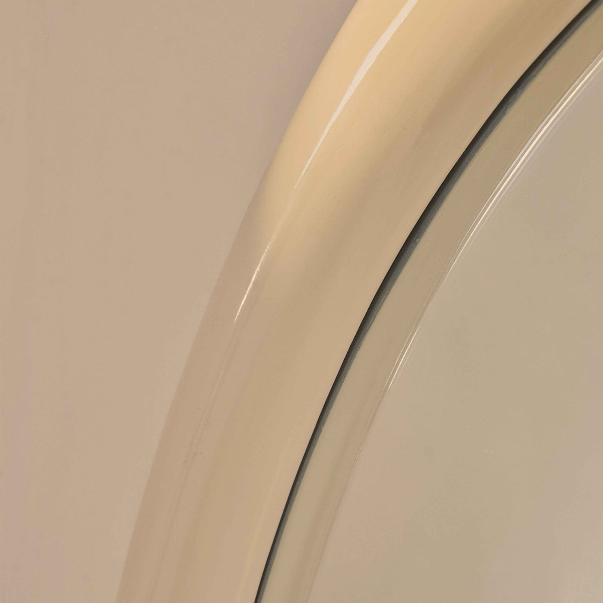Obsidienne - Miroir extra grand plein pied arqué ivoire brillant 200cm x 120cm