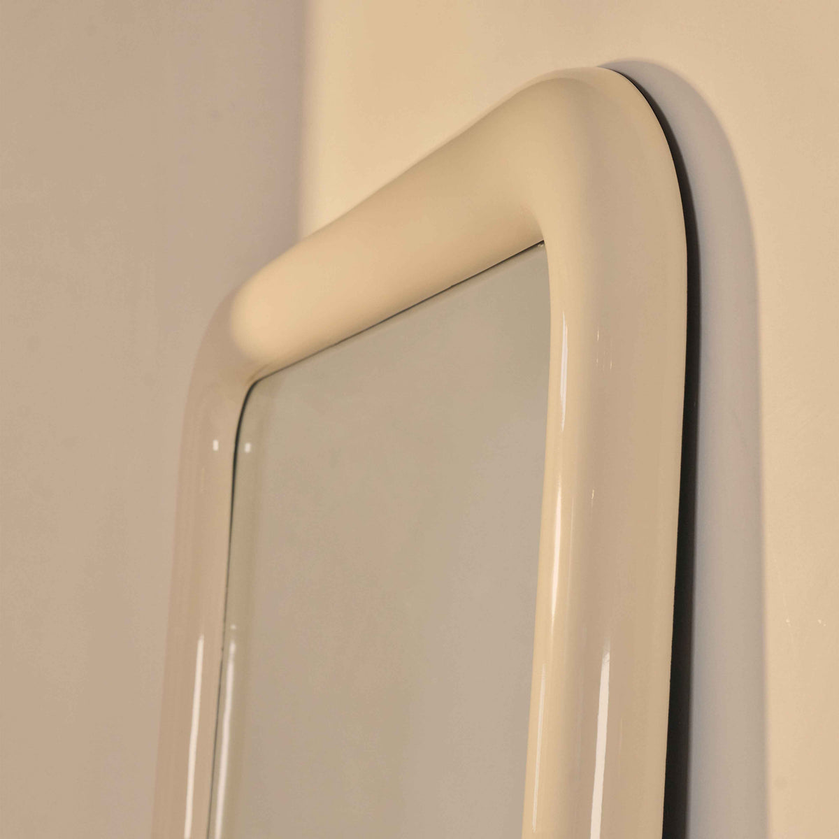 Obsidian - Miroir Rectangulaire Extra Large Pleine Longueur Brillant Ivoire 200cm x 120cm