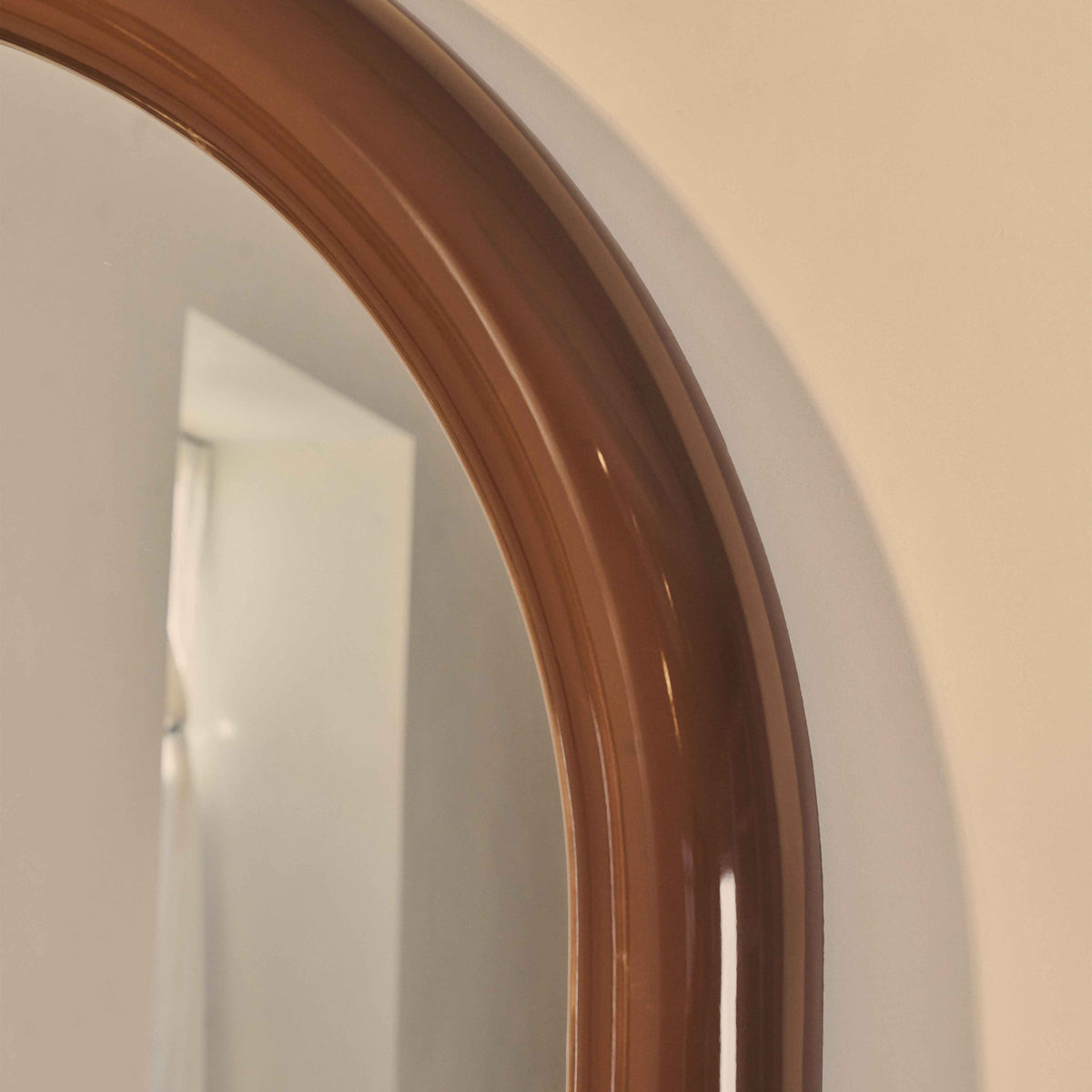 Obsidienne - Miroir Extra Large Arqué Pleine Longueur Chocolat Brillant 200cm x 120cm