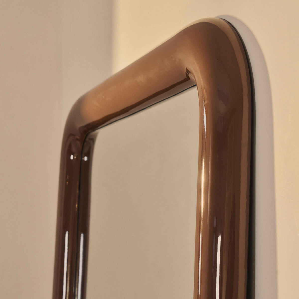 Obsidienne - Miroir Rectangulaire Pleine Longueur Extra Large 200cm x 120cm Finition Chocolat Brillant