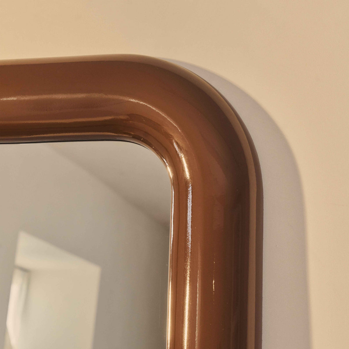 Obsidienne - Miroir Rectangulaire Pleine Longueur Extra Large 200cm x 120cm Finition Chocolat Brillant
