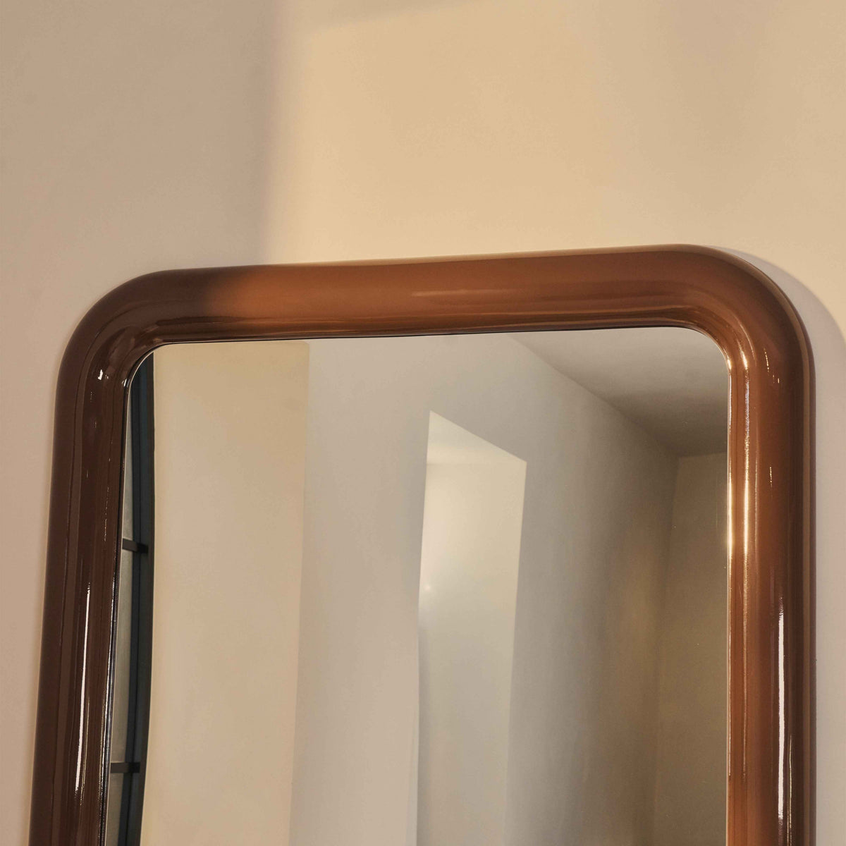 Obsidienne - Miroir Rectangulaire Pleine Longueur Extra Large 200cm x 120cm Finition Chocolat Brillant