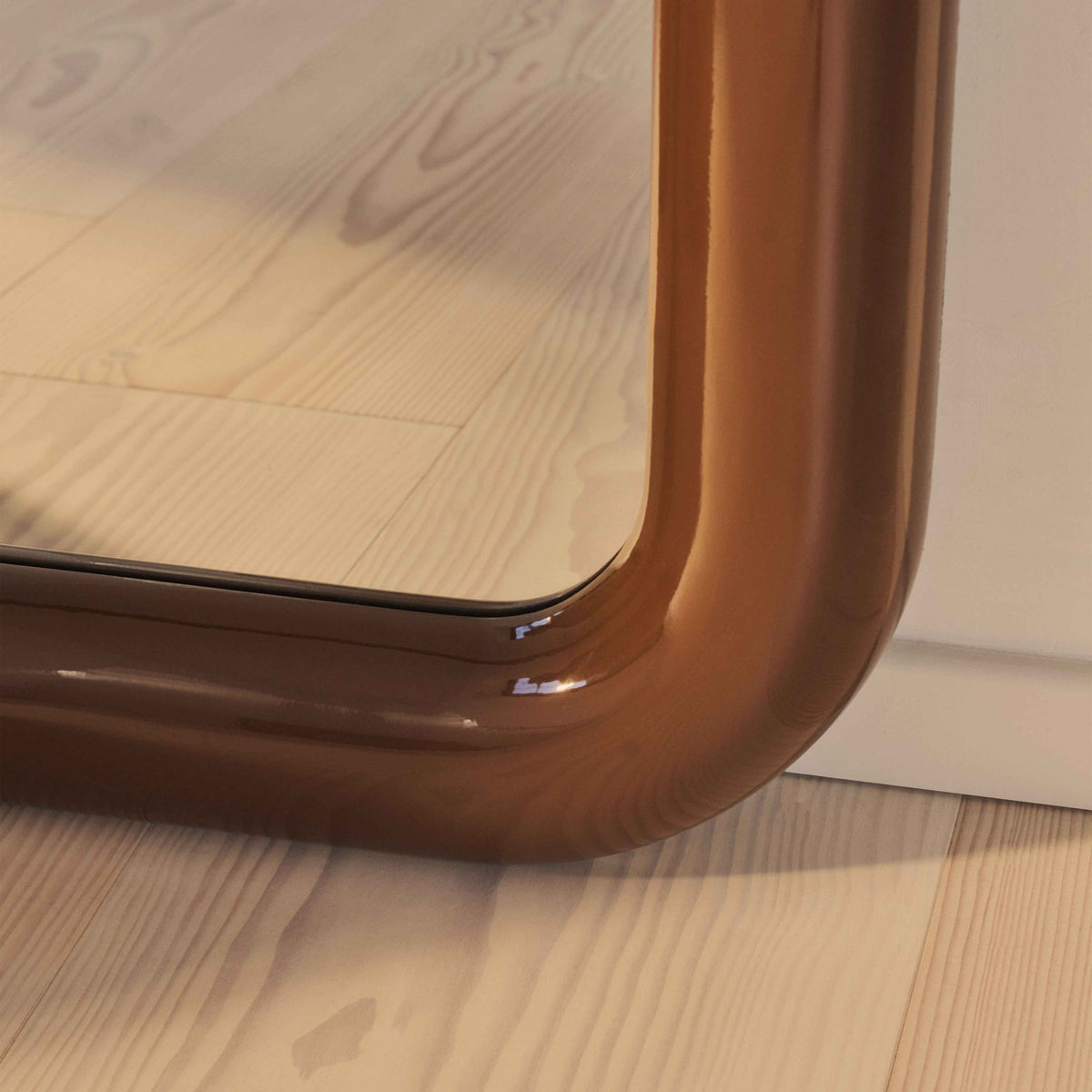 Obsidienne - Miroir Rectangulaire Pleine Longueur Extra Large 200cm x 120cm Finition Chocolat Brillant