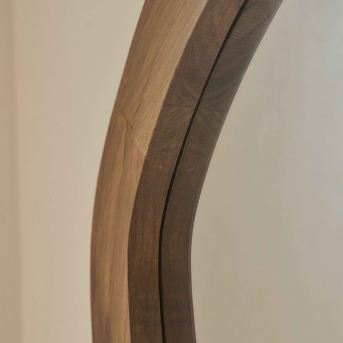 Luciana - Miroir Extra Large à Vagues Pleine Longueur Bois Chaud 180cm x 105cm