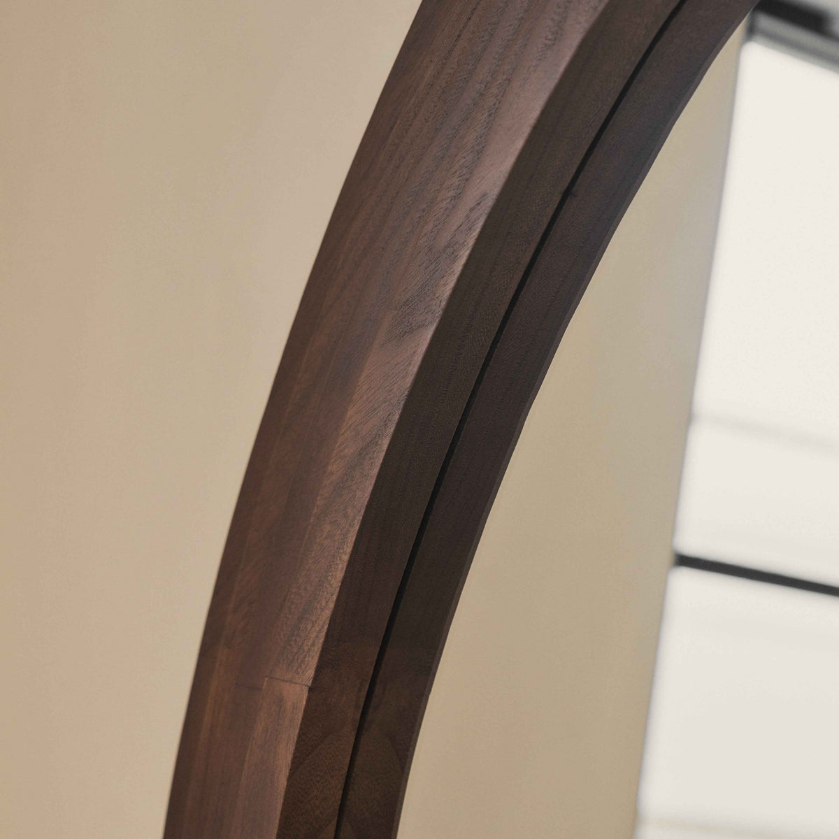 Luciana - Miroir Extra Large Pleine Longueur Bois Foncé Irregular 200cm x 115cm