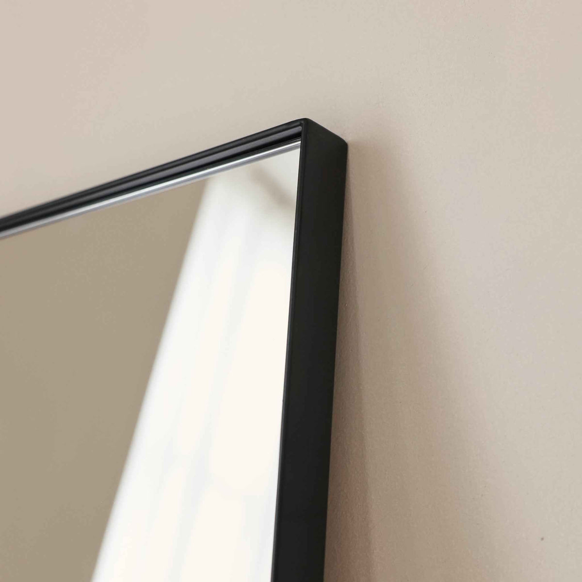 Theo - Miroir mural rectangulaire en métal noir 40 cm x 30 cm
