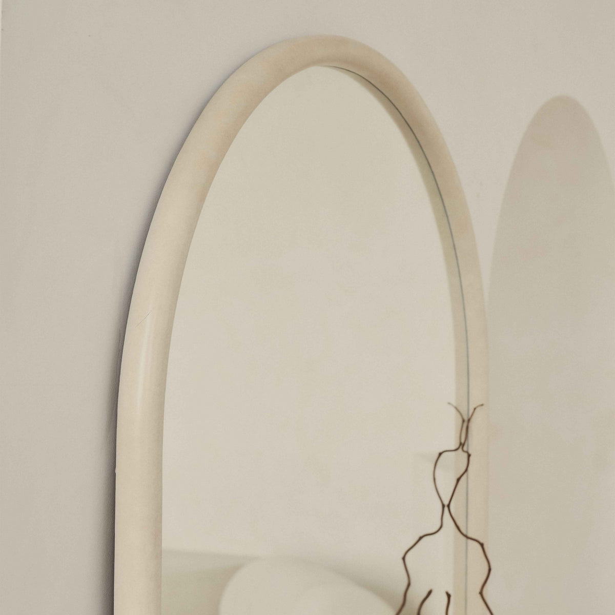 Amora - Miroir en béton extra grand, plein pied, arche, 190 cm x 100 cm