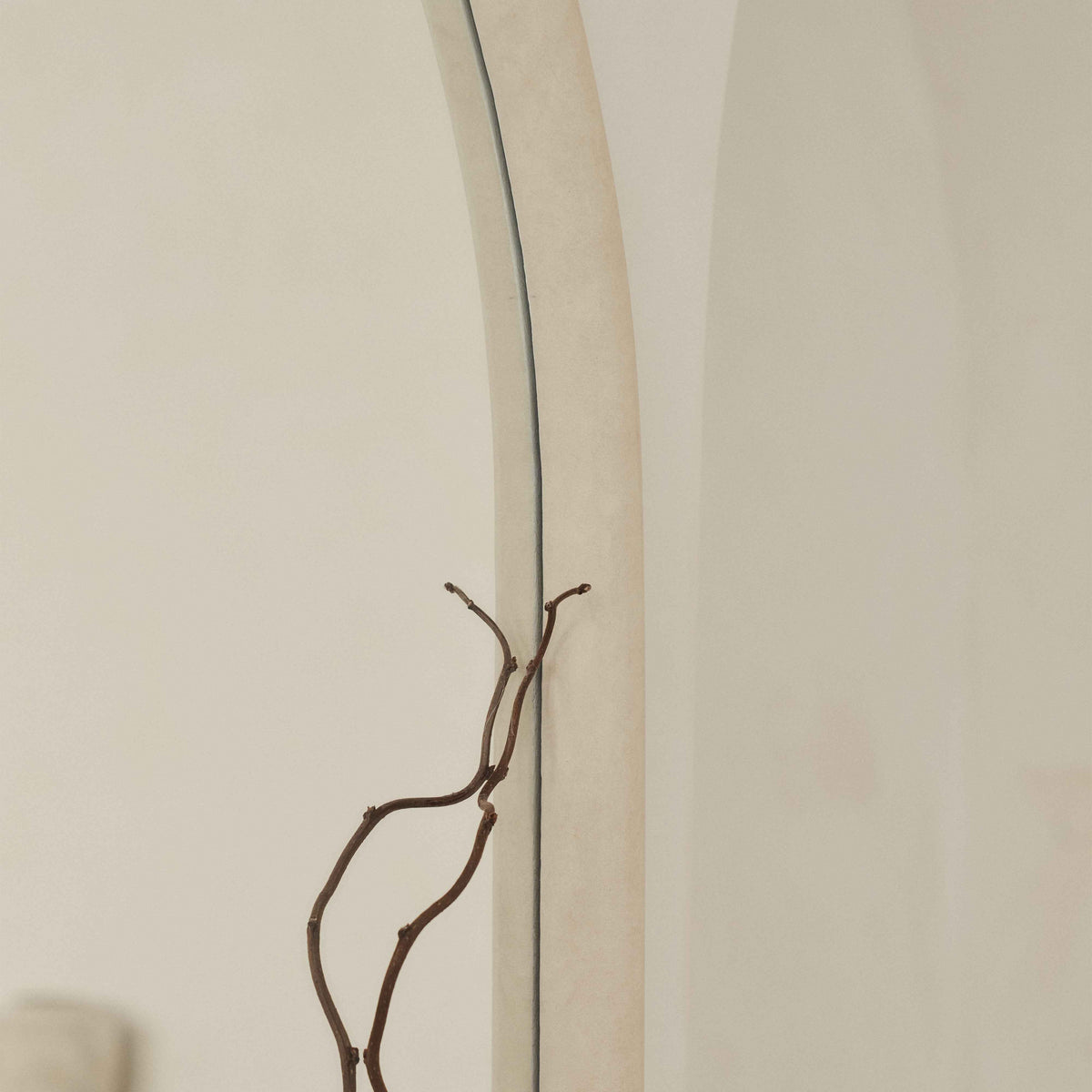 Amora - Miroir en béton extra grand, plein pied, arche, 190 cm x 100 cm