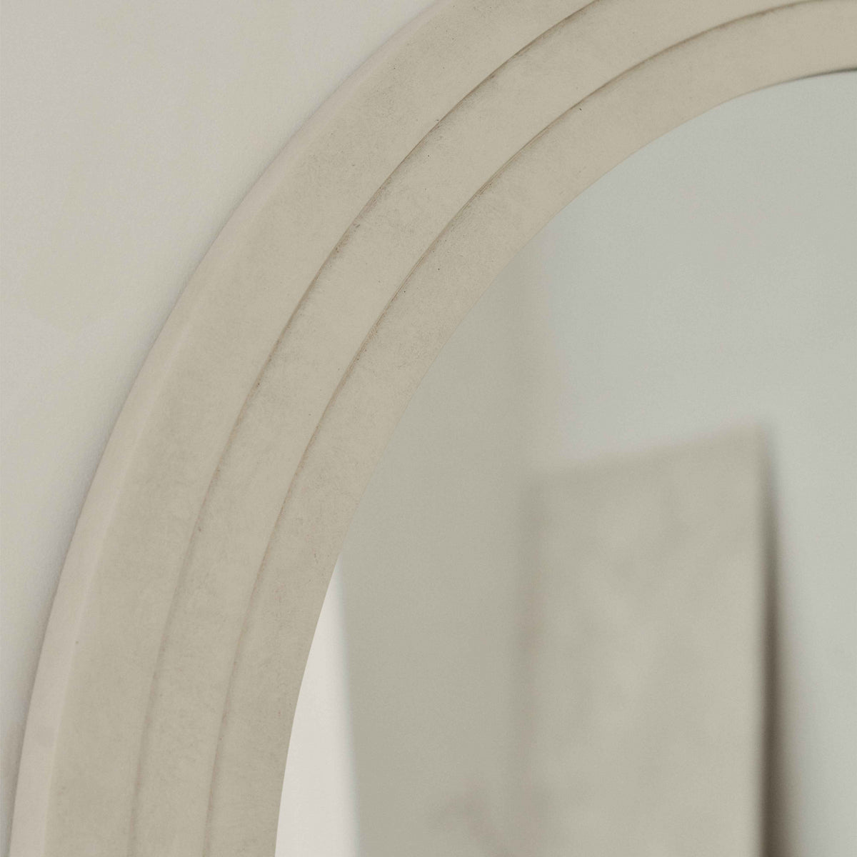 Luciano - Grand miroir en béton plein longueur totale cintré 180cm x 90cm