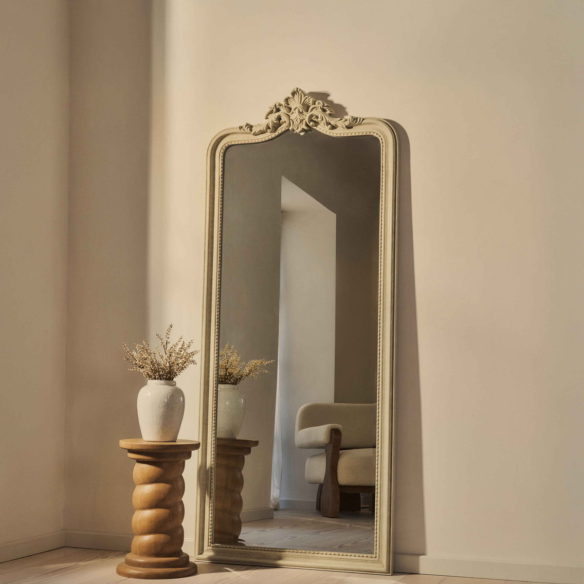 James - Miroir Arche Pleine Longueur en Béton 189cm x 80cm