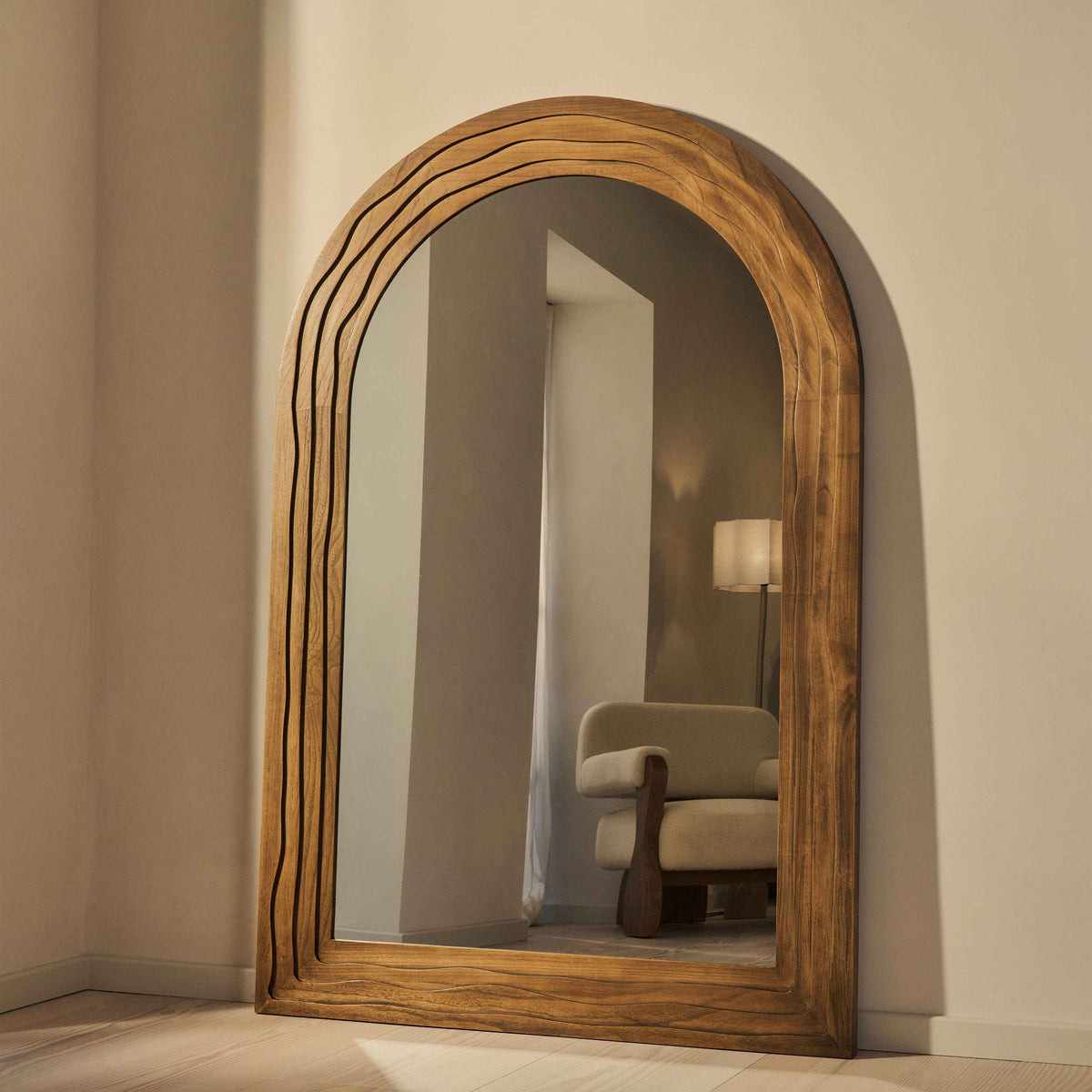 Lucelle - Miroir Arqué Extra Large Pleine Longueur Chaud 180cm x 120cm