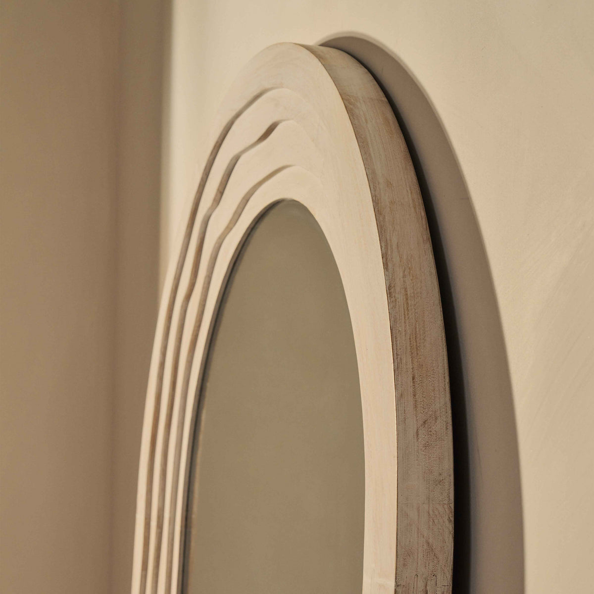 Lucelle - Miroir Arche Extra Large Blanc Lavé Pleine Longueur 200cm x 100cm