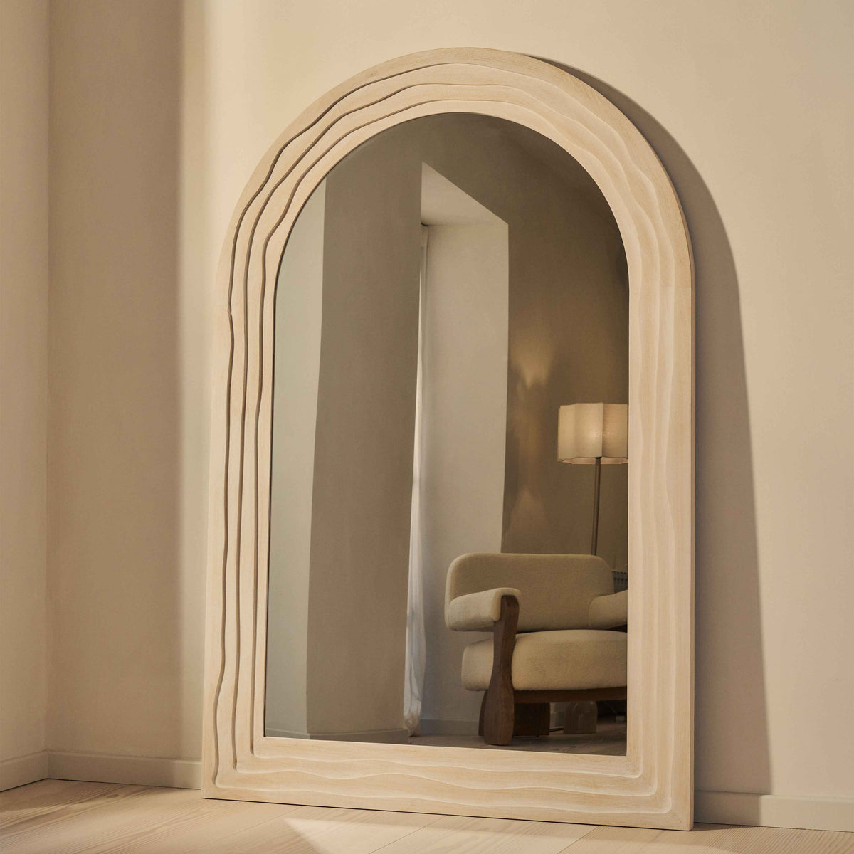 Lucelle - Miroir Arqué Extra Large en Bois