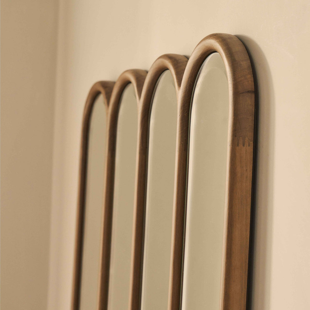 Reims - Miroir en bois plein longueur avec panneau arqué 180cm x 80cm