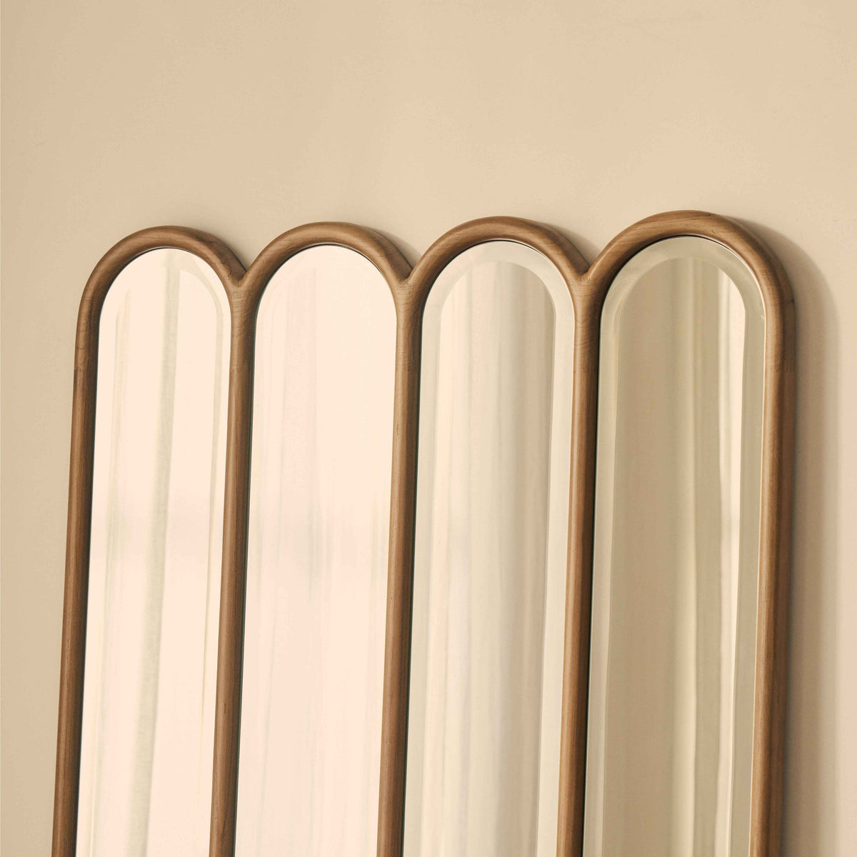 Reims - Miroir en bois plein longueur avec panneau arqué 180cm x 80cm