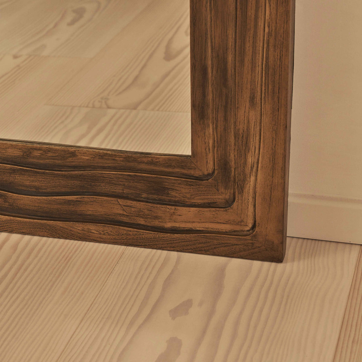 Lucelle - Miroir Arqué Extra Large Pleine Longueur 200cm x 100cm Chaud en Bois
