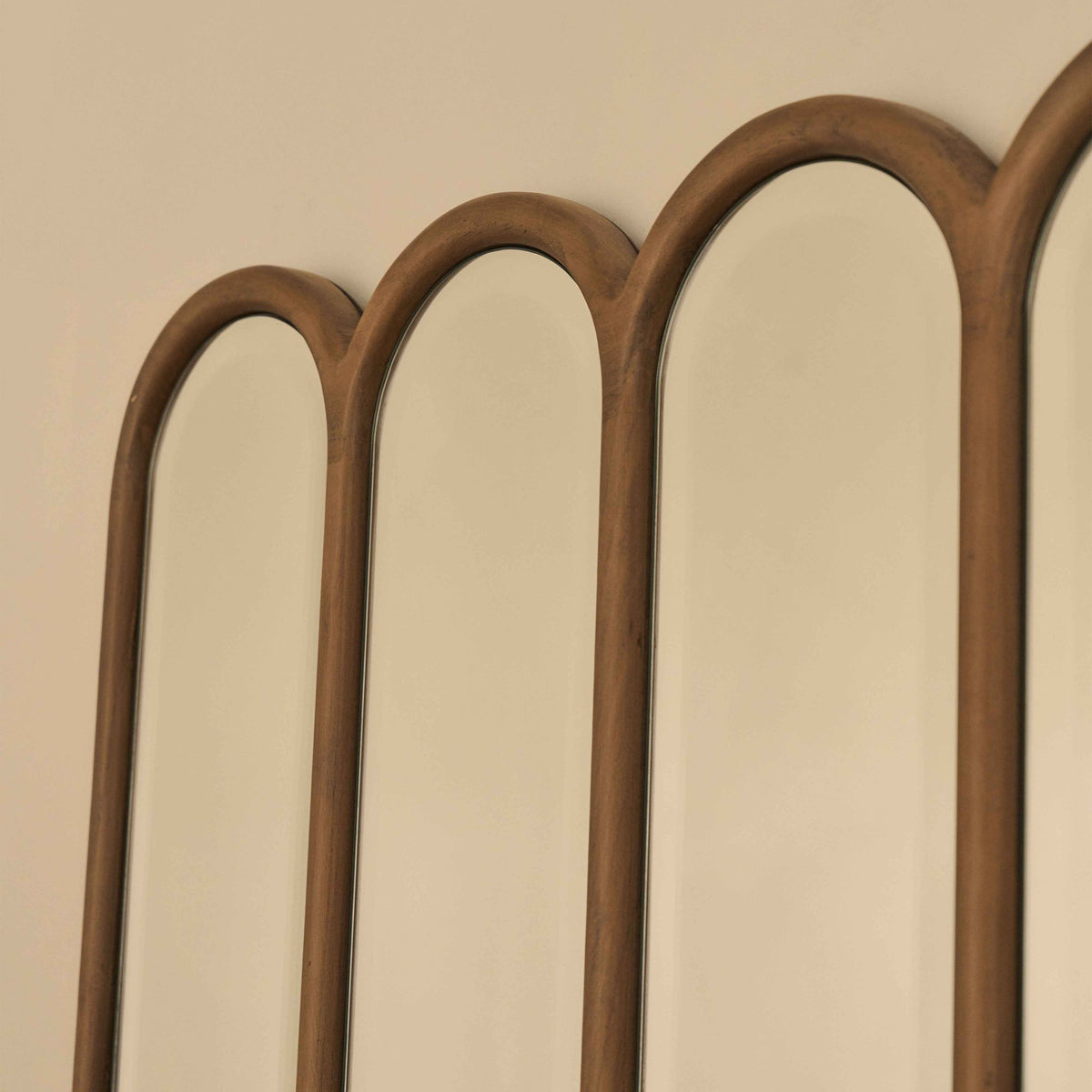 Reims - Miroir en bois chaud à panneau voûté 120cm x 80cm
