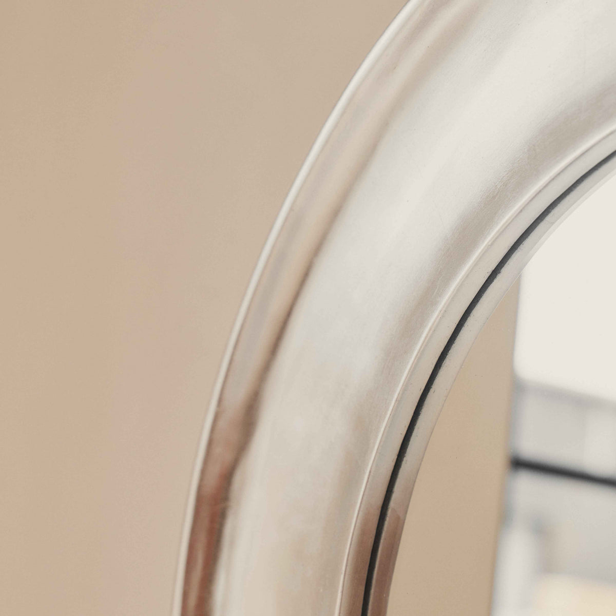 Porta - Miroir grand format arqué brossé chrome 180cm x 70cm