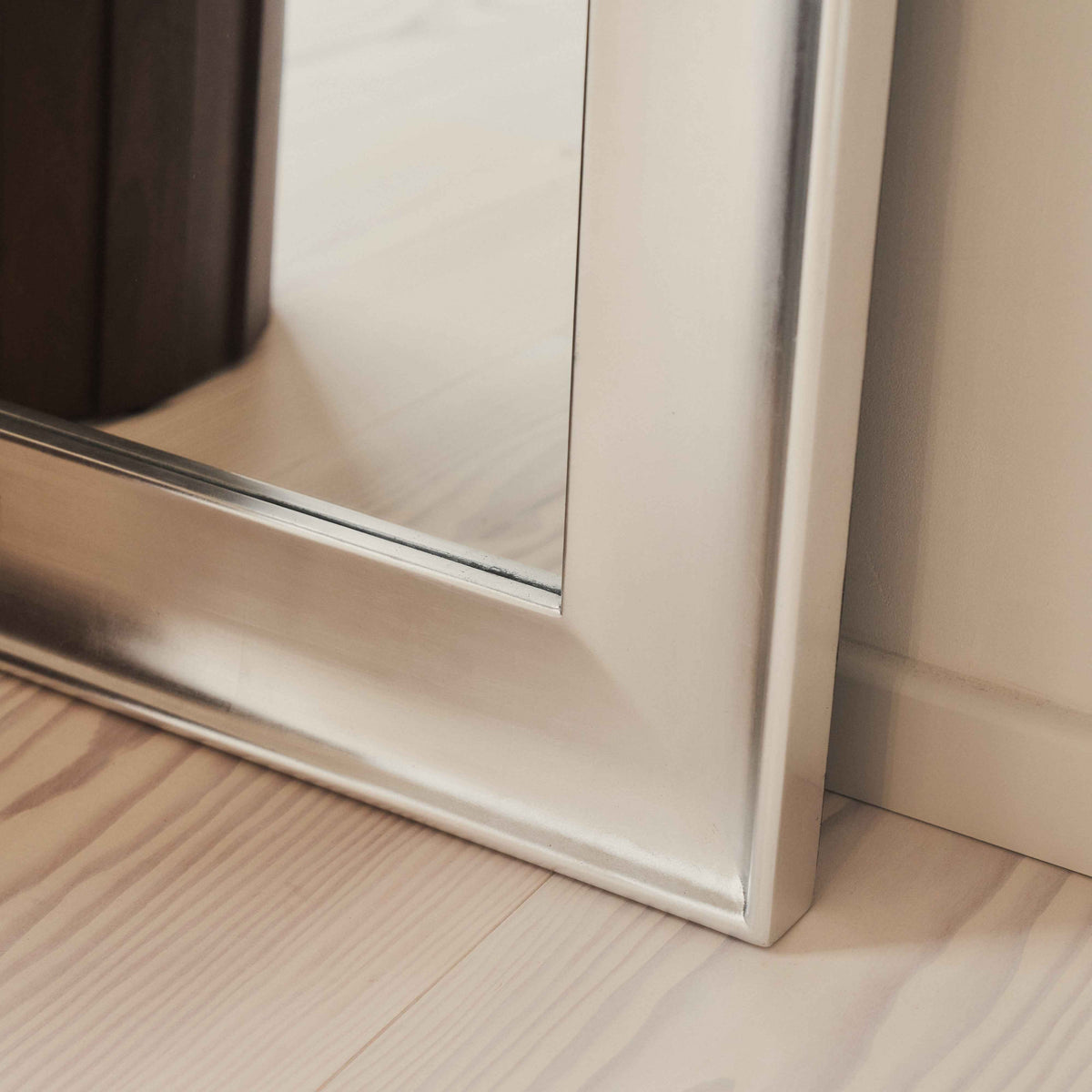 Porta - Miroir grand format arqué brossé chrome 180cm x 70cm