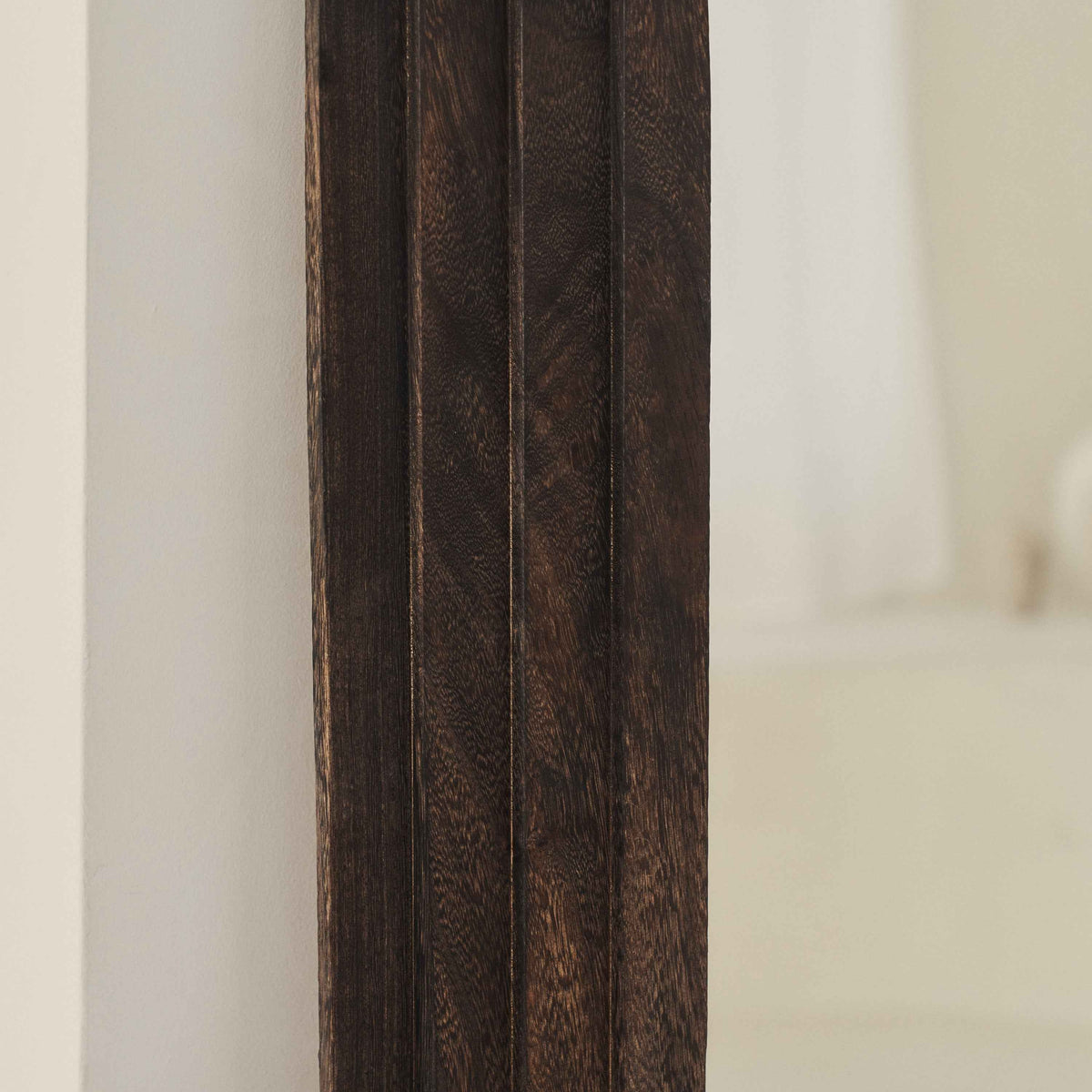 Luciana - Miroir en bois brûlé arqué pleine longueur 180cm x 110cm